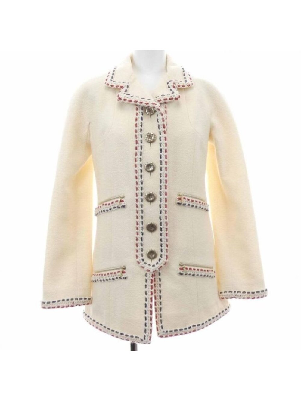 Chanel Size 34 White Coat